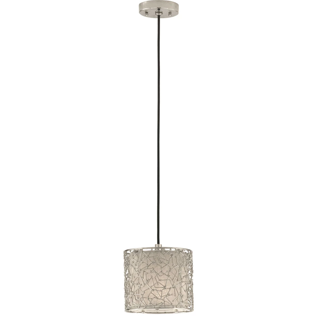 Uttermost Brandon Silver 1 Light Mini Drum Pendant 5 Uttermost Brandon Silver 1 Light Mini Drum Pendant