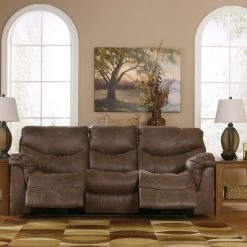 Ashley Furniture Alzena - Gunsmoke - Reclining Sofa