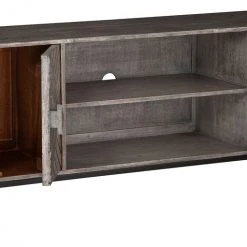 Signature Design By Ashley® Treybrook - Distressed Gray - 2 Door Accent Cabinet