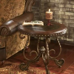 Ashley Furniture Rafferty - Dark Brown - Round End Table