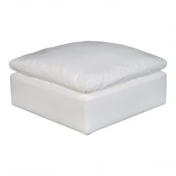 Moe's Home Collection Terra Condo Ottoman Livesmart Fabric Cream