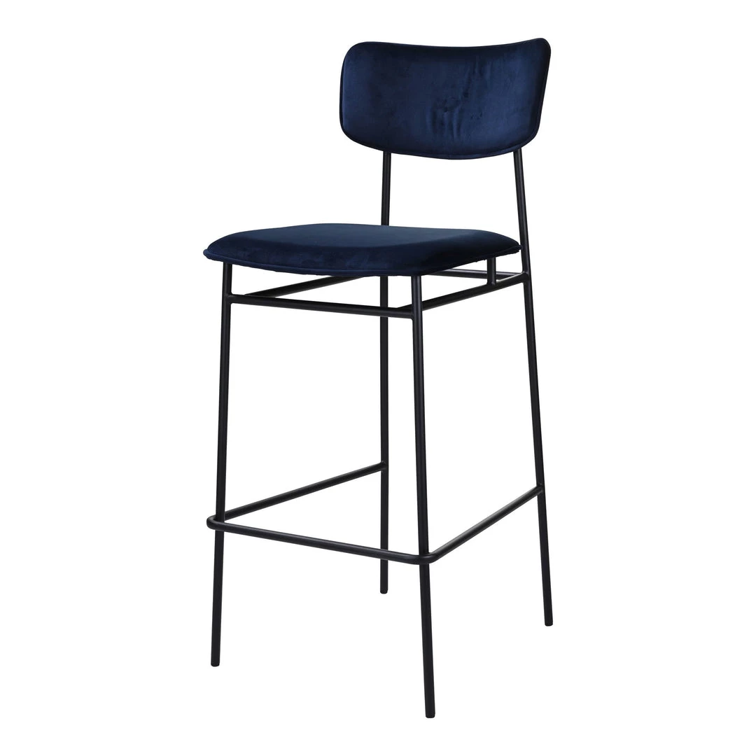 Moe's Home Collection Stools Sailor Barstool Blue 3 Moe's Home Collection Stools Sailor Barstool Blue