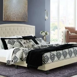 Ashley Furniture Adelloni - Cream - King Upholstered Bed Beds