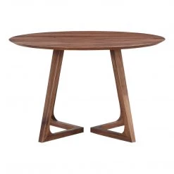 Moe's Home Collection Godenza Dining Table Round Walnut Tables