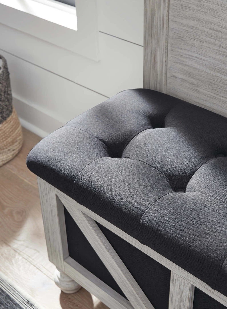 Ashley Furniture Benches Brickwell - Antique White - Hall Tree With Storage Bench 6 Ashley Furniture Benches Brickwell - Antique White - Hall Tree With Storage Bench