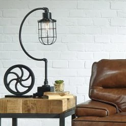 Ashley Furniture Jae - Antique Black - Metal Desk Lamp (1/cn)