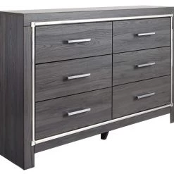 Signature Design By Ashley® Lodanna - Gray - Dresser, Mirror, Panel Bed Bedroom Sets