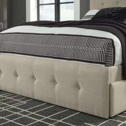 Signature Design By Ashley® Gladdinson - Gray - Queen Upholstered Bed With 4 Storage Drawers Beds 14 Signature Design By Ashley® Gladdinson - Gray - Queen Upholstered Bed With 4 Storage Drawers Beds