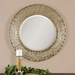 Uttermost Alita Champagne Woven Metal Mirror Accessories