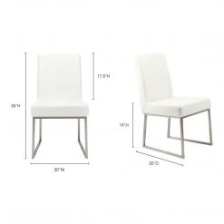 Moe's Home Collection Tyson Dining Chair White-m2 5 Moe's Home Collection Tyson Dining Chair White-m2