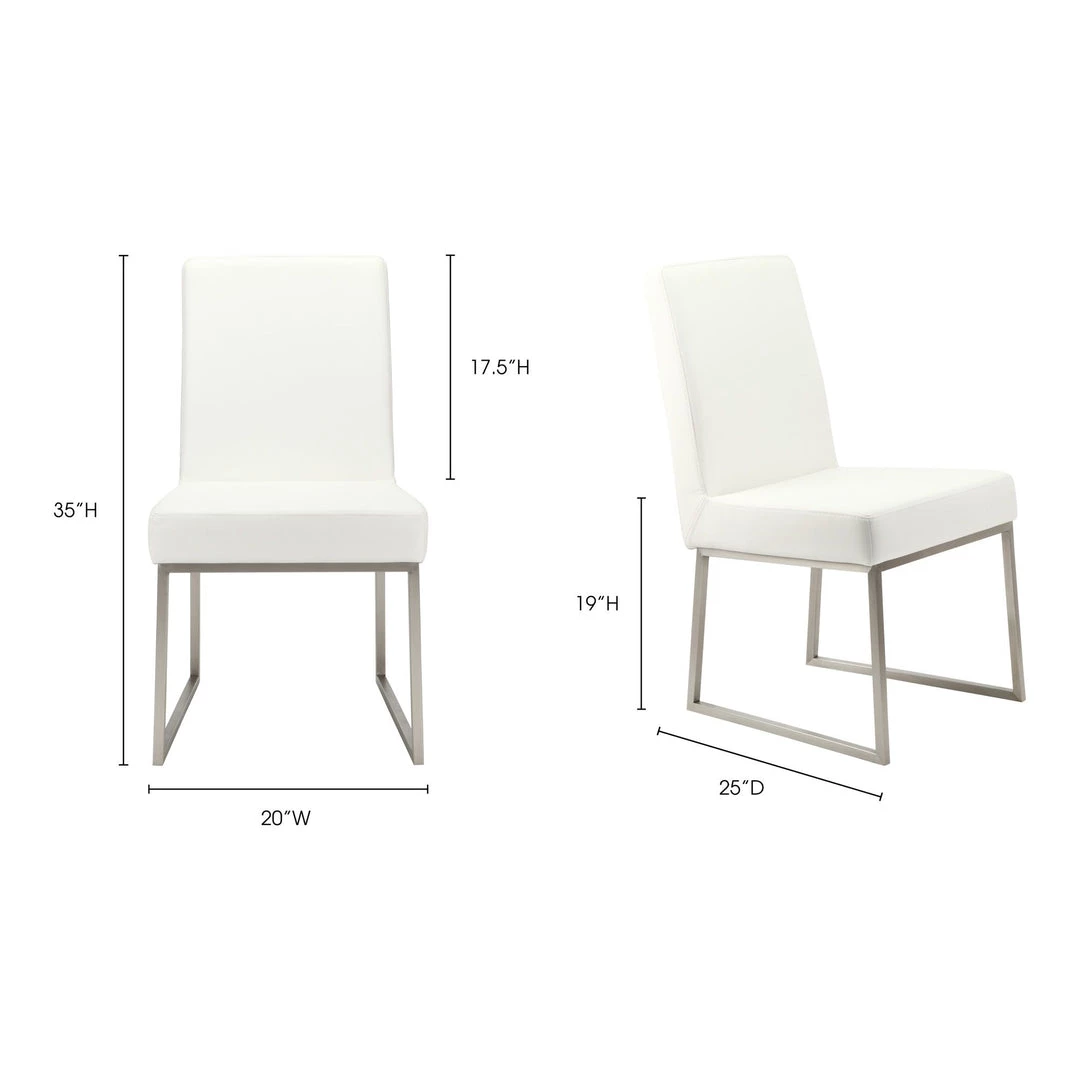 Moe's Home Collection Tyson Dining Chair White-m2 4 Moe's Home Collection Tyson Dining Chair White-m2