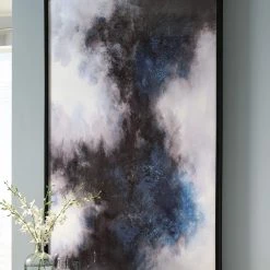 Ashley Furniture Accessories Bellecott - Black/white/blue - Wall Art