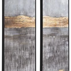 Ashley Furniture Aniyah - Black/gold/white - Wall Art Set (2/cn)