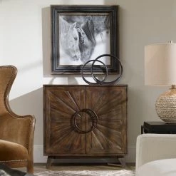 Cabinets Uttermost Kohana Black Console Cabinet