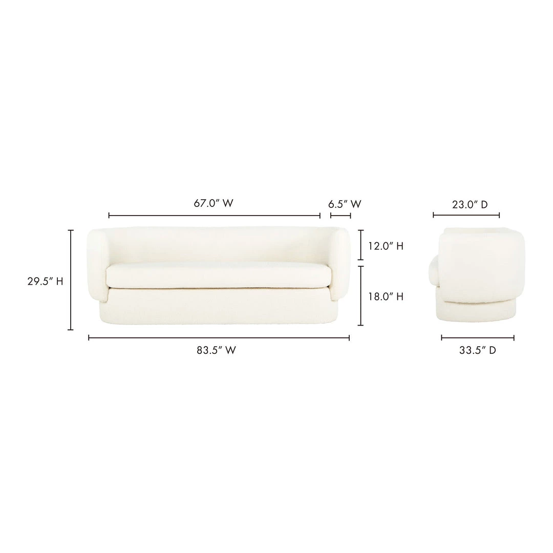 Moe's Home Collection Koba Sofa Maya White 9 Moe's Home Collection Koba Sofa Maya White