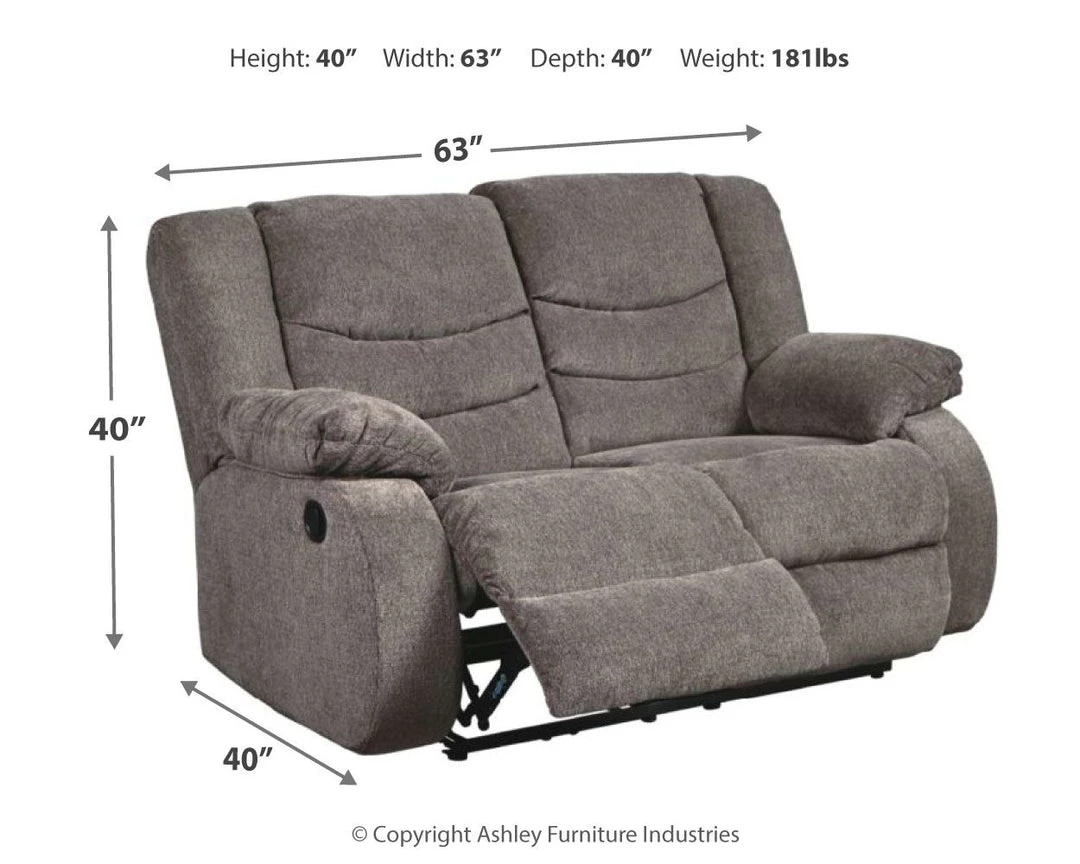 Ashley Furniture Reclining Furniture Tulen - Waterfall Back - Reclining Loveseats 6 Ashley Furniture Reclining Furniture Tulen - Waterfall Back - Reclining Loveseats