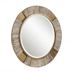 Accessories Uttermost Reuben Gold Round Mirror
