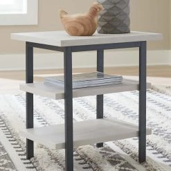 Ashley Furniture Bayflynn - Whitewash - Rectangular End Table (2/cn) Tables 12 Ashley Furniture Bayflynn - Whitewash - Rectangular End Table (2/cn) Tables