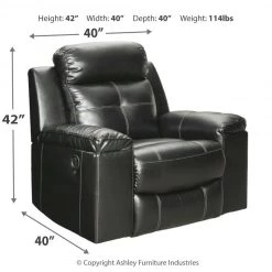 Ashley Furniture Kempten - Black - Rocker Recliner Reclining Furniture 10 Ashley Furniture Kempten - Black - Rocker Recliner Reclining Furniture