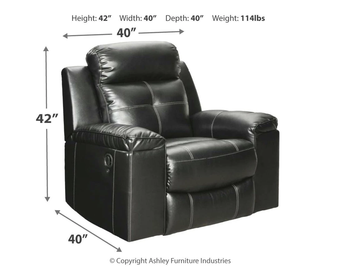 Ashley Furniture Kempten - Black - Rocker Recliner Reclining Furniture 5 Ashley Furniture Kempten - Black - Rocker Recliner Reclining Furniture