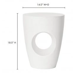 Moe's Home Collection Aylard Outdoor Stool Ivory Benches 12 Moe's Home Collection Aylard Outdoor Stool Ivory Benches