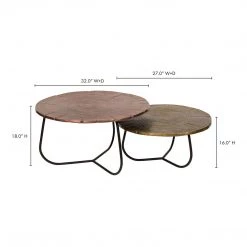 Moe's Home Collection Cross Section Tables Set Of 2