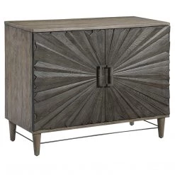 Cabinets Uttermost Shield Gray Oak 2 Door Cabinet