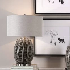 Accessories Uttermost Aura Ash Black Glaze Lamp 9 Accessories Uttermost Aura Ash Black Glaze Lamp