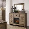 Signature Design By Ashley® Trinell - Best In Class - Dresser, Mirror With Faux Firebrick Fireplace Insert Fireplaces 1 Signature Design By Ashley® Trinell - Best In Class - Dresser, Mirror With Faux Firebrick Fireplace Insert Fireplaces