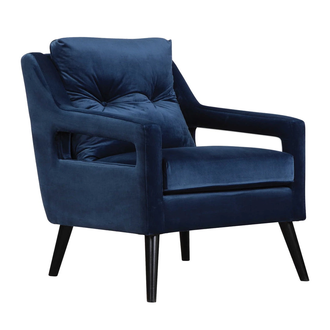 Uttermost O'Brien Blue Velvet Armchair Chairs 6 Uttermost O'Brien Blue Velvet Armchair Chairs