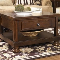 Ashley Furniture Porter - Rustic Brown - Lift Top Cocktail Table