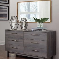 Signature Design By Ashley® Brymont - Dark Gray - Six Drawer Dresser - Sleek