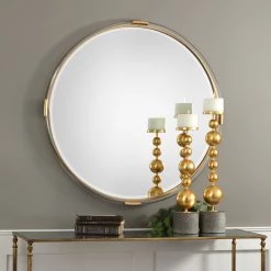 Accessories Uttermost Mackai Round Gold Mirror