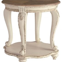 Ashley Furniture Realyn - White/brown - Round End Table Tables