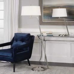 Accessories Uttermost Ordino Modern Nickel Floor Lamp