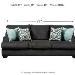 Ashley Furniture Charenton - Charcoal - Queen Sofa Sleeper Sofas
