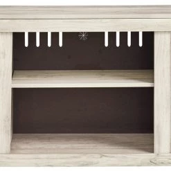 Ashley Furniture TV Stands Bellaby - Whitewash - Lg Tv Stand W/fireplace Option - Small