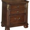 Ashley Furniture Leahlyn - Warm Brown - Two Drawer Night Stand Nightstands 1 Ashley Furniture Leahlyn - Warm Brown - Two Drawer Night Stand Nightstands