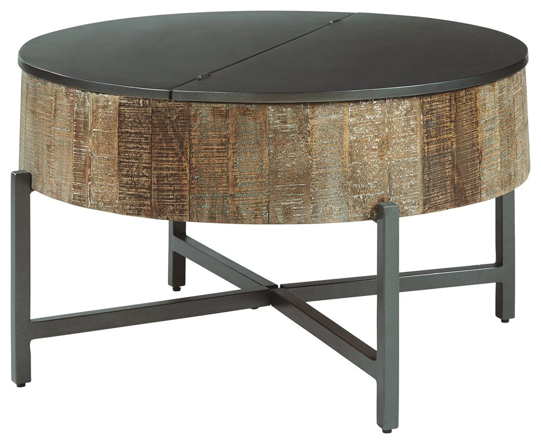 Ashley Furniture Nashbryn - Gray/brown - Round Cocktail Table 3 Ashley Furniture Nashbryn - Gray/brown - Round Cocktail Table