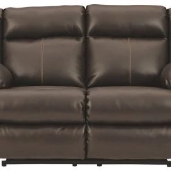 Ashley Furniture Denoron - Chocolate - Reclining Power Loveseat