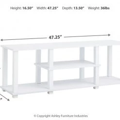 Ashley Furniture TV Stands Baraga - White - Tv Stand