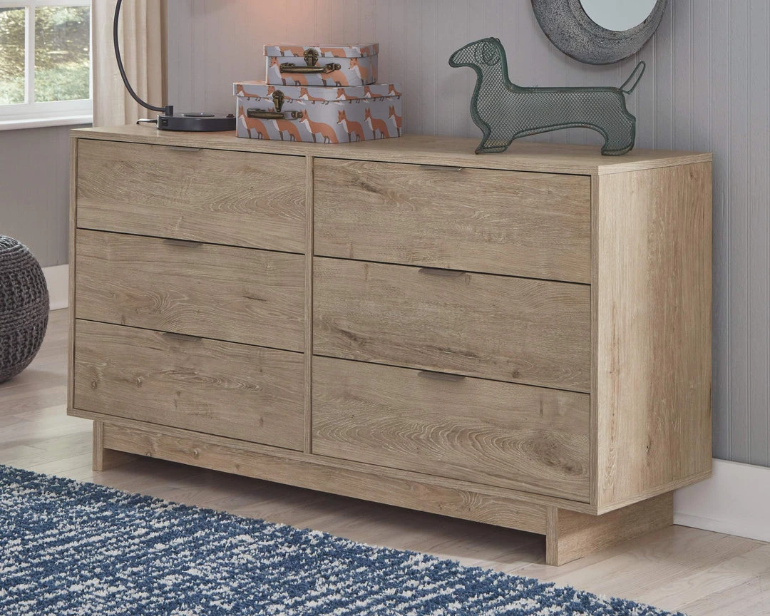 Signature Design By Ashley® Oliah - Natural - Six Drawer Dresser 9 Signature Design By Ashley® Oliah - Natural - Six Drawer Dresser