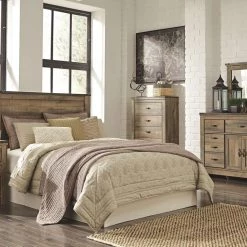 Signature Design By Ashley® Trinell - Ultimate Best In Class Dresser With Fireplace Option, Mirror, Panel Headboard Bedroom Sets