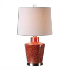 Uttermost Cornell Brick Red Table Lamp