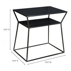 Moe's Home Collection Osaka Side Table Black Tables