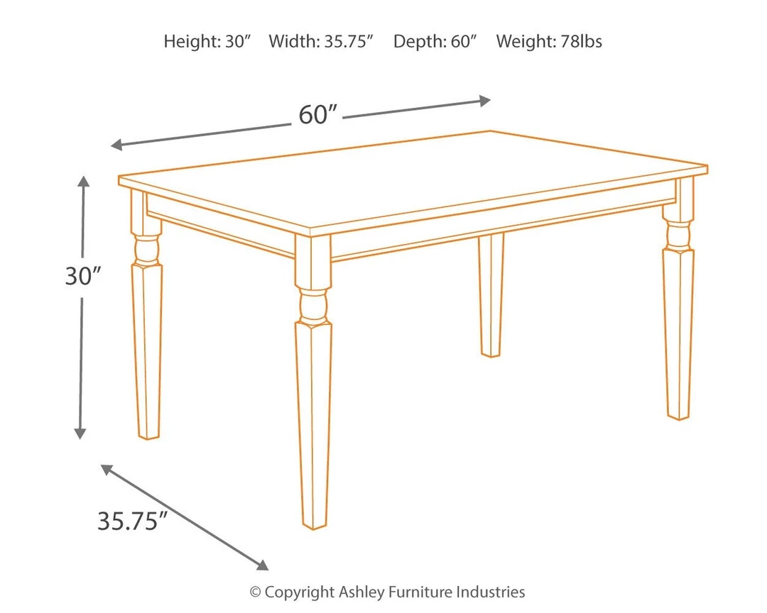 Ashley Furniture Whitesburg - Brown/cottage White - Rectangular Dining Room Table 8 Ashley Furniture Whitesburg - Brown/cottage White - Rectangular Dining Room Table