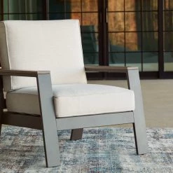 Signature Design By Ashley® Chairs Tropicava - Taupe/white - Lounge Chair W/cushion