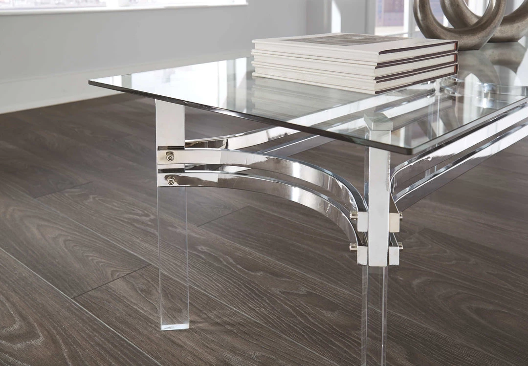 Ashley Furniture Braddoni - Chrome Finish - Rectangular Cocktail Table Tables 7 Ashley Furniture Braddoni - Chrome Finish - Rectangular Cocktail Table Tables