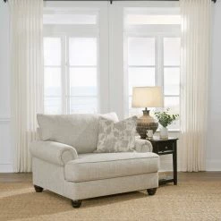 Benchcraft® Asanti - Fog - 2 Pc. - Chair And A Half, Ottoman