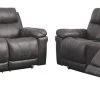 Signature Design By Ashley® Erlangen - Midnight - 2 Pc. - Power Sofa, Loveseat Reclining Furniture